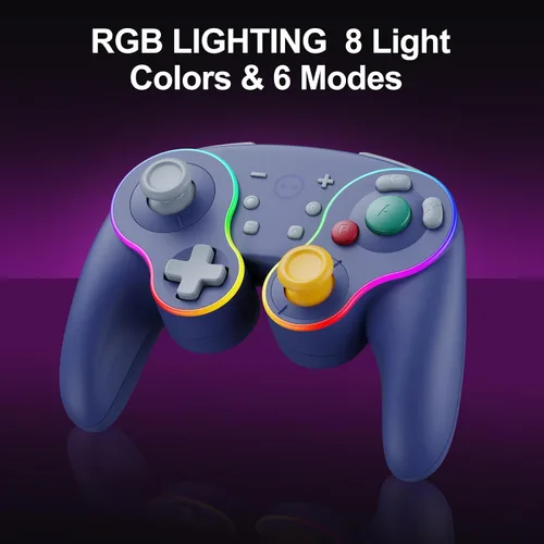 Vista 5 de Wireless Pro Controller for Switch 2SwitchPhoneTabletPC - Programmable Back Buttons, Hall Effect Sticks, Mechanical Keys, 1000mAh, Turbo, Gyro