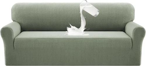 Vista 14 de Fundas de sofá impermeables dobles para sofás, funda elástica para silla antideslizante, lavable, protector de muebles a prueba de fugas para niños