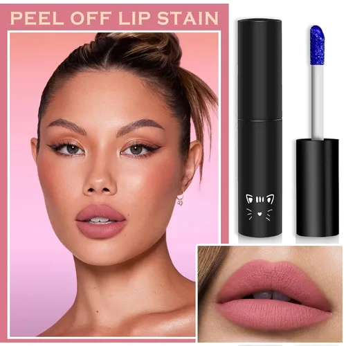Vista 2 de Peel Off Lip Stain Lip Tint Matte Liquid Lipstick - 01