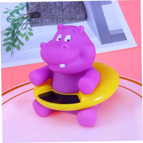Vista 9 de Totority Termómetro de baño flotante para hipopótamo de dibujos animados Medidor de temperatura de baño para piscina segura y bañera termómetro
