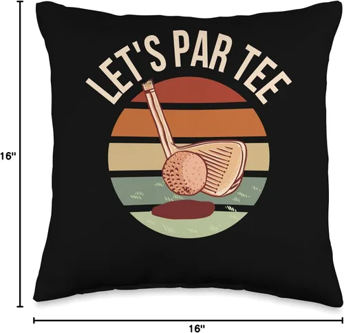 Vista 4 de Lets Par Tee Golf Almohada de tiro 16x16, multicolor