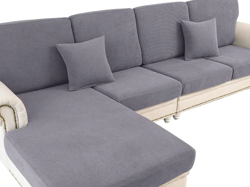 Vista 14 de LA MEACK Funda de Cojín de Sofá Funda de Cojín de Asiento Funda Elástica para Sillón Fundas Separadas para Sofá Seccional Protector de Muebles