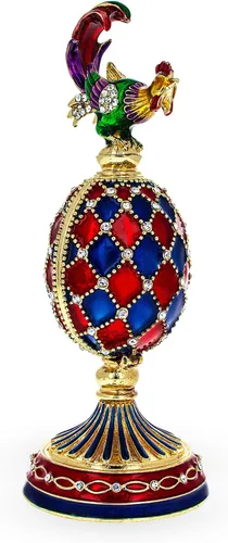 Vista 4 de BestPysanky Gallo con el reloj sorpresa Royal Inspired Easter Egg