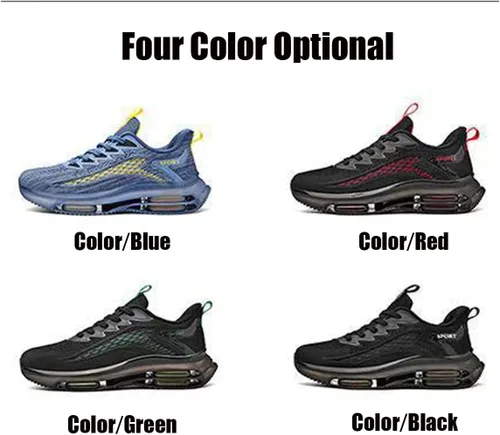 Vista 3 de WENOREG Ztigerz - Zapatos deportivos de malla para hombre, con amortiguación de aire, ortopédicos de viaje, con cordones, ligeros, antideslizantes
