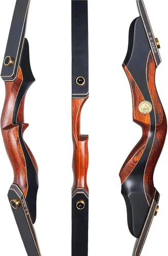 Vista 4 de TOPARCHERY Archery 60" Takedown Hunting Recurve Bow for Adults Practice Competition Longbow with Stringer Tool Right Hand Black