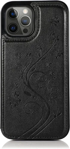Vista 6 de Asuwish Funda compatible con iPhone 15 Pro de 6.1 pulgadas con protector de pantalla de vidrio templado, tarjetero; soporte para tarjeteros; funda