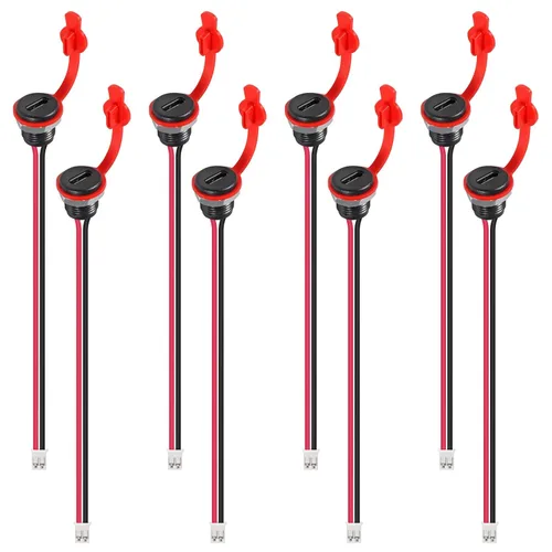 Vista 14 de 8 piezas de placa desnuda tipo C Chasis hembra impermeable 2P cable de soldadura tipo USB C Cable de extensión Cable de alimentación USB-C enchufe a