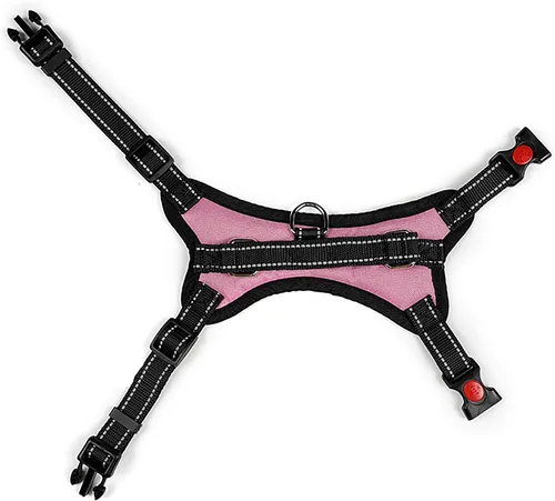 Vista 7 de Arnés ajustable reflectante sin tirones con asa para perro, chaleco Oxford duradero sin estrangulamiento, arnés fácil de poner para perros pequeños