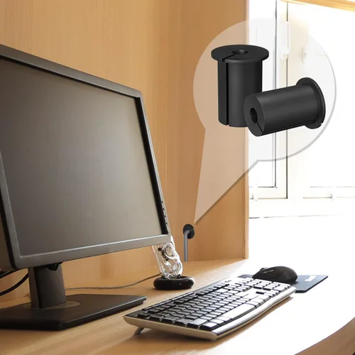 Vista 6 de ELFCULB Starlink Kit de enrutamiento de cables, ojal de pared Starlink para orificio de pared de 1 pulgada, buje de pared para cable Ethernet