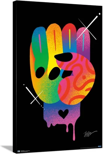 Vista 5 de Trends International Jason Naylor - Fist of Color Canvas Wall Poster