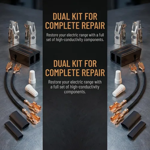 Vista 7 de (2 piezas) 330031 - Kit de receptáculo para quemador Whirlpool Kenmore Sears y Roper RR117 RR109 530116773 5303935058 WB17X210 12001673 WB17X508