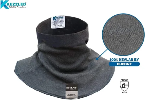 Vista 2 de Protector de cuello de soldadura, resistente a cortes, arañazos, calor y llamas, polaina para el cuello, hecho de 100%