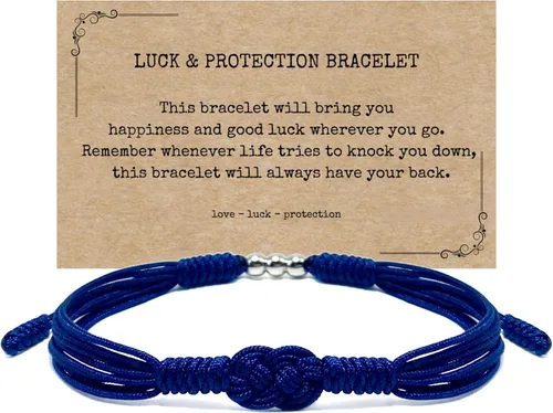 Vista 12 de Pulsera de protección infinita, pulsera tibetana Forever Lucky and Safe de varios colores, pulsera de cuerda de surfista para hombres, mujeres