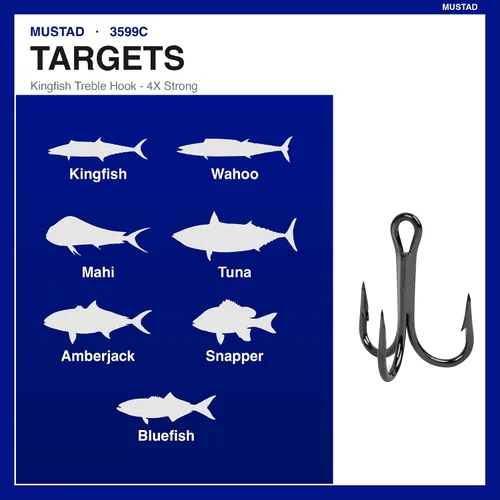 Vista 2 de Mustad Anzuelo clásico extra fuerte de Kingfish (25 unidades)