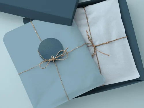 Vista 6 de Whaline 90 hojas de papel de seda azul polvoriento, papel de regalo azul degradado de 13.7 x 19.6 pulgadas, 6 colores sólidos para manualidades
