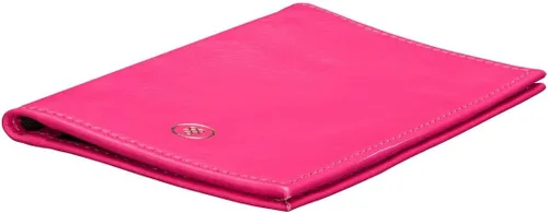 Vista 5 de Maxwell Scott - Funda para pasaporte de piel de lujo, diseño de napa de Prato, hecho a mano en Italia, Rosado, Cartera de viaje