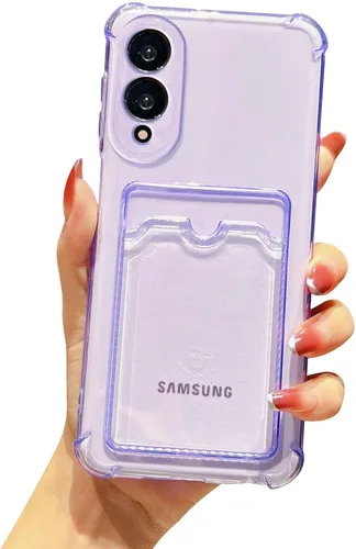 Vista 28 de Tuokiou para Samsung Galaxy A16 Funda, Fundas Protectoras Transparentes con Ranura para Tarjetas, Funda Cartera de TPU Suave Ajuste Delgado