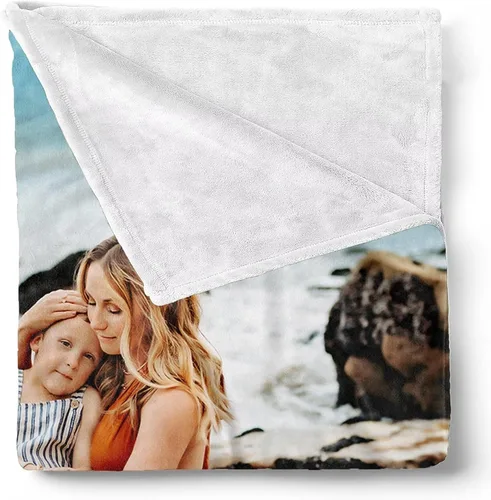 Vista 5 de Manta personalizada con imagen, mantas personalizadas para adultos y niños, manta de fotos personalizable, mantas personalizadas como regalo