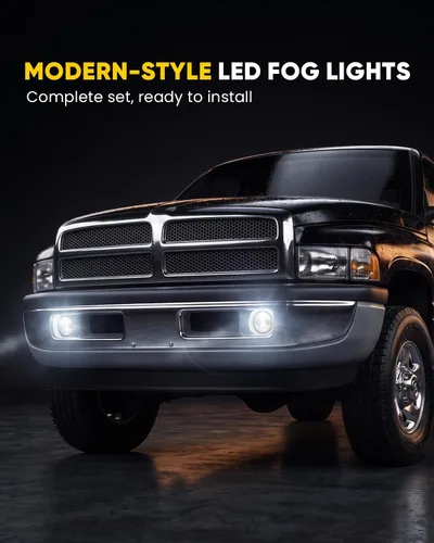 Vista 2 de Conjunto de luces antiniebla LED DRL para Dodge Ram 1500/2500/3500