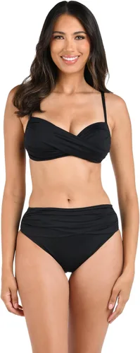 Vista 14 de La Blanca Top de traje de baño cruzado sobre el hombro Island Goddess para mujer
