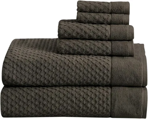 Vista 94 de Great Bay Home - Toallas de mano 100% algodón blanco, 6 toallas de baño suaves para manos, altamente absorbentes y de secado rápido, colección 01