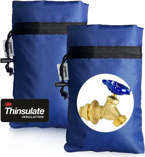 Vista 12 de Cubierta de Grifo al Aire Libre Ampliada para Protección contra Congelación en Invierno, Thinsulate de 3M, 10”H x 6.3”W Fundas para Aspersores