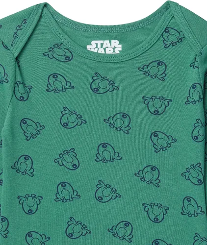 Vista 2 de Tienda Essentials Disney Marvel Star Wars Unisex Babies' Long-Sleeve Bodysuits, Pack of 5