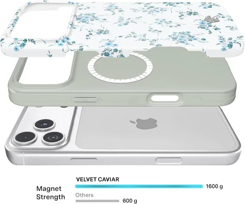 Vista 1262 de VELVET CAVIAR Funda para iPhone 15, compatible con MagSafe, probada contra caídas de 10 pies, fundas protectoras de diseño, leopardo color rosa