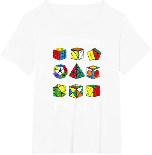 Vista 87 de Camiseta competitiva Puzzle Cube Gotta Solve Em All Speed Cubing