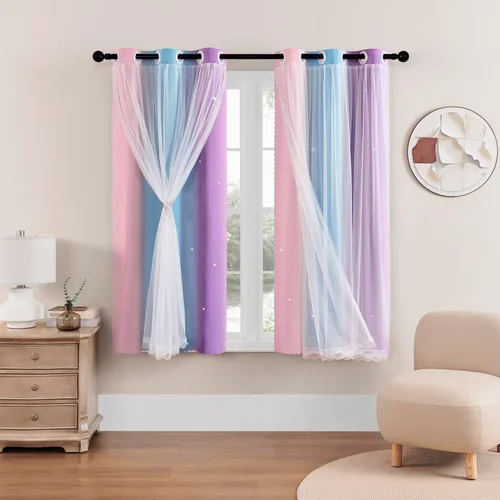 Vista 77 de XiDi - Cortinas para decoración de dormitorio Beige34/54/1