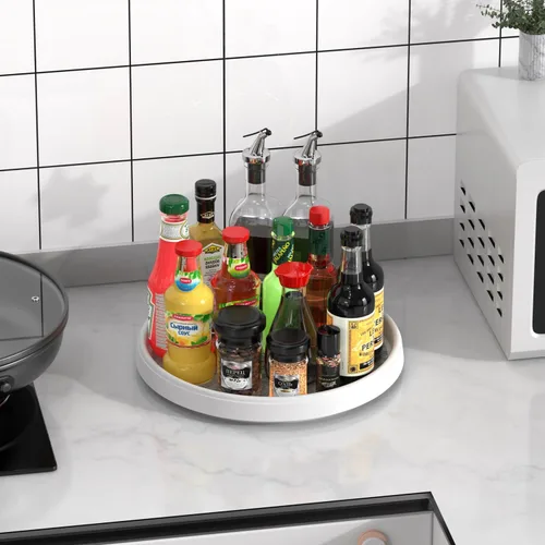 Vista 5 de Lazy Susan - Organizadores para almacenamiento de cocina, 2 juegos de tocadiscos para gabinete, despensa, encimera de organización de despensa