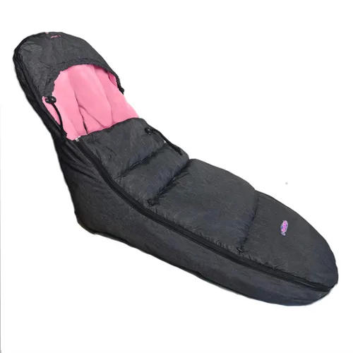 Vista 14 de Bolsa impermeable para cochecito de invierno para niños, ancho ajustable, antisuciedad, área de pies abierta, con capucha, todas las características