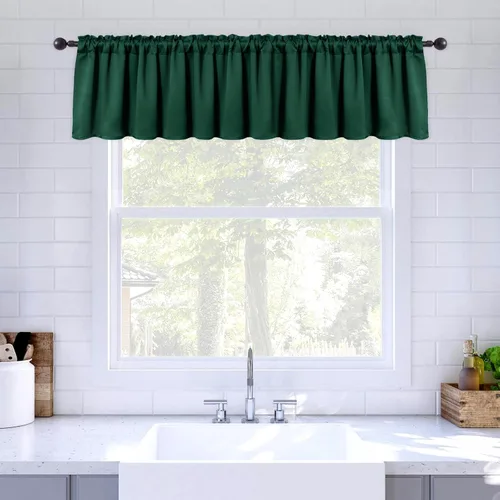 Vista 15 de MIULEE Cenefa opaca con bolsillo para cortinero, con aislamiento térmico, cortina corta para ventana pequeña y dormitorio, 42 x 18 pulgadas, 1 Beige