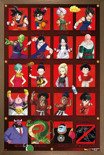Vista 11 de Trends International Dragon Ball Z - Póster de pared de aniversario, 22.375 x 34 pulgadas, versión premium sin marco