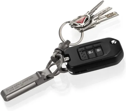 Vista 6 de BANG TI Titanium Quick Release Swivel Keychain, Pull Apart Detachable Keychain S
