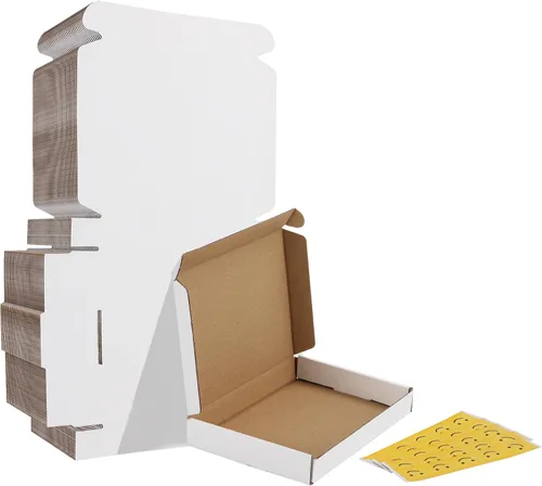 Vista 20 de HORLIMER Paquete de 40 cajas de envío de 5 x 5 x 5, caja de cartón corrugado blanco para correo, embalaje, pequeñas empresas