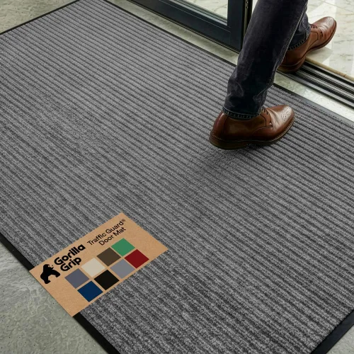 Vista 47 de GORILLA GRIP Traffic Guard - Tapete resistente para interiores y exteriores Negro