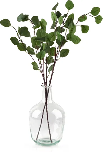 Vista 8 de Bfttlity - Jarrón de vidrio transparente alto de granja para ramas, jarrones de vidrio para centros de mesa en decoración del hogar (L)