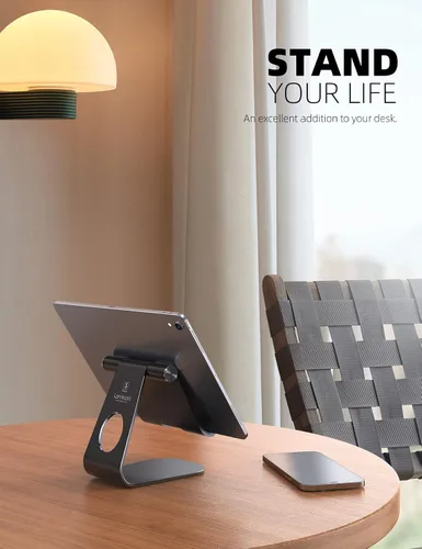 Vista 24 de Soporte ajustable para ipad, soporte para tableta Lamicall, Gris espacial