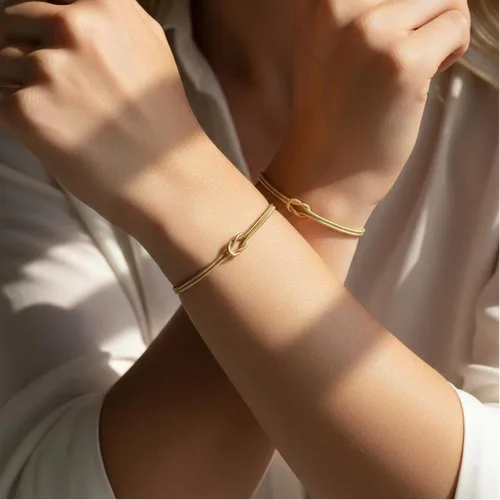 Vista 2 de Pulseras a Juego para Parejas – Pulseras BFF con Nudo de Amor de Promesa Infinita para Mujeres y Hombres, Joyería de Amistad Hipoalergénica que No