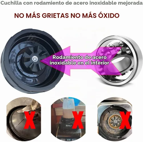 Vista 3 de [Nuevo modelo] Cuchilla de repuesto para accesorios Ninja, solo compatible con Nutri Ninja Foodi Power Blender SS150, SS151, SS300, SS350, SS351