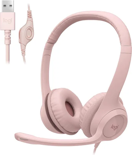 Vista 11 de Logitech H390 Auriculares con cable con micrófono, auriculares USB-A con micrófono para PC, micrófono con cancelación de ruido para reuniones