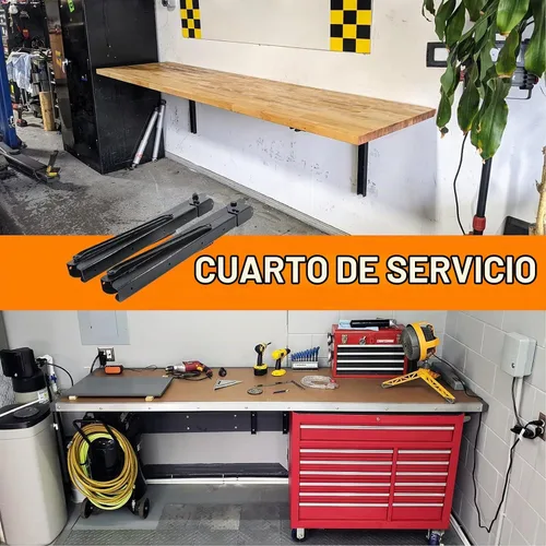 Vista 5 de Wallmaster Soportes de estante plegables de 24" para montaje en pared
