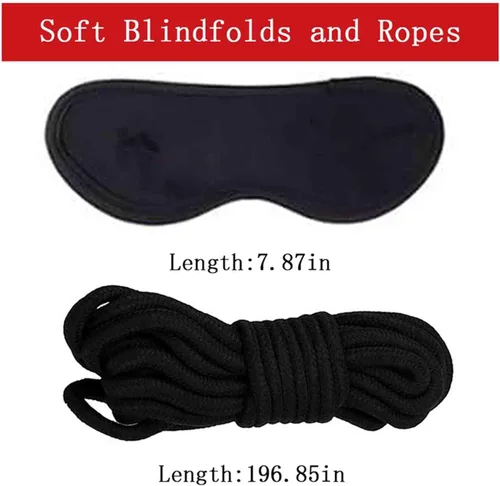 Vista 2 de Bed Bonage - Correas de cama para adultos sexuales, correas de cama de tamaño King, amarres sexuales debajo del colchón para parejas y adultos, kit