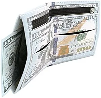Vista 6 de Sibalasi - Funda para tarjetas de visita con clip para billetes de dólar estadounidense para hombre