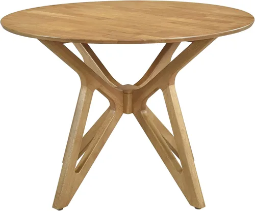 Vista 4 de Coaster Elowen 108440 - Mesa de comedor redonda de madera de nogal
