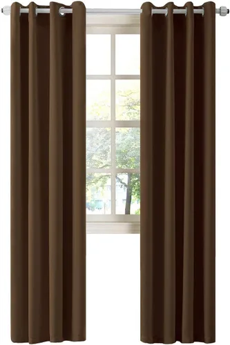 Vista 119 de LA PALMA Cortinas opacas con aislamiento térmico y ojales, para sala de estar, dormitorio, paquete de 2 paneles