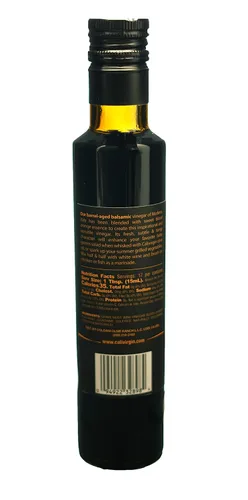 Vista 2 de Calivirgin Vinagre balsámico tradicional con sabor a naranja sanguina, grueso, aterciopelado, auténtico vinagre balsámico italiano, vinagre gourmet
