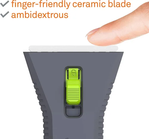 Vista 3 de Slice 10593 Regular - Auto-retráctil, Raspador Utilitario, Hoja de Cerámica se Retrae Automáticamente, Libre de Óxido, Seguro para los Dedos