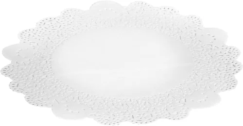 Vista 28 de Restaurantware Pastry Tek Blondas de Encaje de 4 x 4 Pulgadas 100 Vajilla Decorativa - Blondas de Mesa Desechables Redondas de Papel Negro